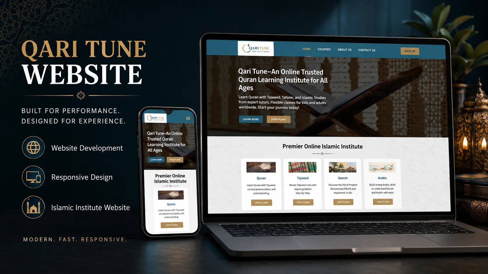 Quran Learning Institute - Website Development visualization screenshot 1